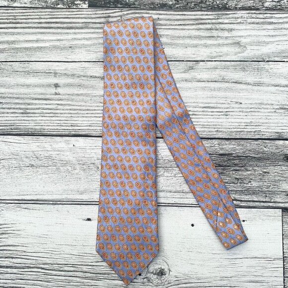 Ermenegildo Zegna Floral Print Silk Tie - Picture 1 of 8